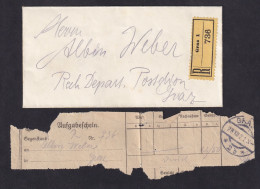 AUSTRIA - Letter Sent By Registered Mail Loco Graz 28.12.1921. Franking On The Back Of Letter With Three Stamps / 3 Scan - Cartas & Documentos