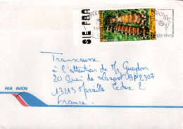POLYNESIE SEUL SUR LETTRE POUR LA FRANCE 1988 - Lettres & Documents
