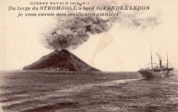 Thème : Volcan : Stromboli En éruption + Bateau : L'André Lebon - Disasters