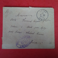 LETTRE VINAY POUR SUISSE INTERNE A AESCHI PAR SPIEZ 1917CORRESPONDANCE MILITAIRE CACHET OUVERT - Covers & Documents