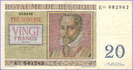 BELGIE - 20 FRANK - 03-04-1956 - Nr E11 082962 - ROLAND DE LASSUS & PHILIPPUS DE MONTE - Sonstige & Ohne Zuordnung