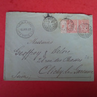 LETTRE PARIS POUR CLICHY LA GARENNE 1903 PAIRE 15C - Briefe U. Dokumente