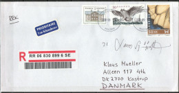 Lars Sjööblom. Sweden 2008. Registered Letter Sent From Sweden To Denmark.  Signed. - Covers & Documents