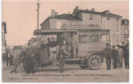 CPA De CASTELNAU-MAGNOAC - Départ De L'AUTOBUS. - Castelnau Magnoac