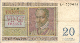 BELGIE - 20 FRANK - 03-04-1956 - Nr L12 735679 - ROLAND DE LASSUS & PHILIPPUS DE MONTE - Otros & Sin Clasificación