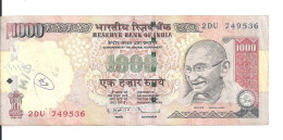 INDE 1000 RUPEES 2011 VF P 107 - Indien