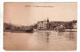 Ampsin Meuse Et Le Château Dumont ( Péniche ) - Amay