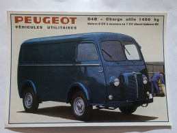 CP - Peugeot D4B - Véhicules Utilitaires Nº12 - Édition Centenaire - Vrachtwagens En LGV