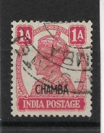 INDIA - CHAMBA 1943 1a SG 111 FINE USED Cat £6.50 - Chamba