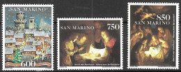 SAN MARINO - 1993 -NATALE - SERIE 3 VALORI - NUOVA MNH**( YVERT 1348\50 - MICHEL 1555\7 - SS  1398\1400) - Airmail