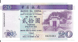 MACAO 20 PATACAS 1996 UNC P 91 - Macao