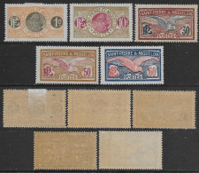 Colonies Françaises 1909-1928 St Pierre Et Miquelon Courante 5val YT N.78,109,112,115-116 MNH/MH **/* - Nuevos