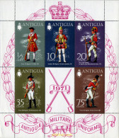 281879 MNH ANTIGUA 1971 UNIFORMES MILITARES - Otros & Sin Clasificación