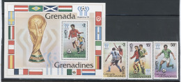 GRENADINES - THÈME FOOT 1978 -N°262 /265 + BF N°37 N** - Antillas Holandesas