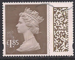 GB 2022 QE2 £1.85 Wood Brown Barcode Machin SG V4600 Used  ( 82 ) - Oblitérés