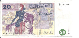 TUNISIE 20 DINARS 1992 VF P 88 - Tunisie