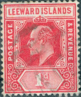 ISOLE LEEWARD, ISOLE SOTTOVENTO, RE EDOARDO VII, 1907, FRANCOBOLLI USATI Scott:GB-LW 43, Yt:GB-LW 35 - Leeward  Islands