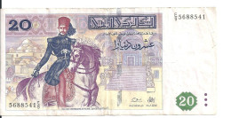 TUNISIE 20 DINARS 1992 VF P 88 - Tunisie