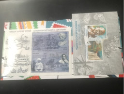 2 Diff Mahatma Gandhi India Mini Sheet MNH See - Mahatma Gandhi