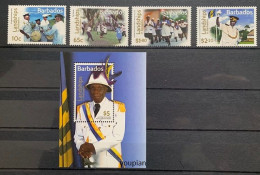 Barbados 2016, Landships, MNH S/S And Stamps Set - Barbados (1966-...)