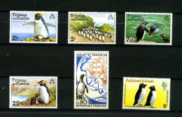 Manchots Et Gorfous - Lot De 6 Timbres - Neufs N** - Très Beaux - Pinguïns & Vetganzen