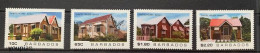 Barbados 2019, Architecture Stamps Chattel Houses, MNH Stamps Set - Barbados (1966-...)