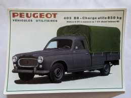 CP - Peugeot 403 B8 - Véhicules Utilitaires Nº14 - Édition Centenaire - Vrachtwagens En LGV