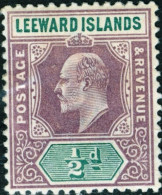 ISOLE LEEWARD, ISOLE SOTTOVENTO, RE EDOARDO VII, 1906, FRANCOBOLLI NUOVI (MLH*) Scott:GB-LW 29, Yt:GB-LW 29 - Leeward  Islands