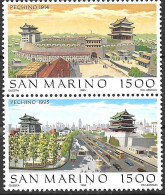 SAN MARINO - 1995 - PECHINO - DITTICO - NUOVA MNH**( YVERT 1410\1- MICHEL 1617\8 PAAR - SS  1476\7) - Airmail