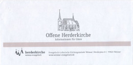 BRD Weimar Briefumschlag "Offene Herderkirche" + Prospekt (Faltblatt 3 Seiten) - Lettres & Documents