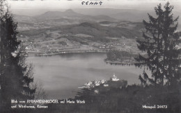 E3810) Blick Vom Pyramidenkogel Auf MARIA WÖRTH U. WÖRTHERSEEE - Kärnten - Schöne S/W FOTO AK - Maria Wörth