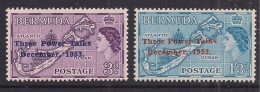 Bermuda 1953 QE2 Pair Three Power Talks MNH SG 152-153 ( L741 ) - Bermudes