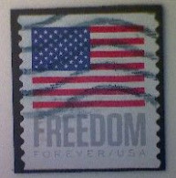 United States, Scott #5789a, Used(o), 2023 Coil, Freedom Flag, (63¢), Gray, Blue, And Red - Gebraucht