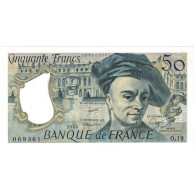 France, 50 Francs, Quentin De La Tour, 1980, O.19, NEUF, Fayette:F67.17, KM:152e - 50 F 1976-1992 ''quentin De La Tour''