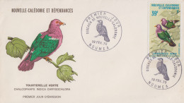 Enveloppe   FDC  1er  Jour   NOUVELLE  CALEDONIE   Oiseau :  Tourterelle  Verte   1970 - FDC