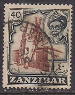 Zanzibar 1957 QE2 40cents Blue Used SG 365 ( H156 ) - Zanzibar (...-1963)