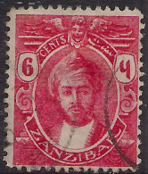 Zanzibar 1914-22 KGV 6c Red Used SG 263 ( H792 ) - Zanzibar (...-1963)