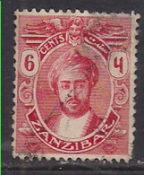 Zanzibar 1913 KGV 6c Red Used SG 248 ( H784 ) - Zanzibar (...-1963)