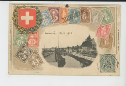 SUISSE - JURA - BONCOURT - Carte Gaufrée Avec Timbres Suisses (embossed Card) - Boncourt