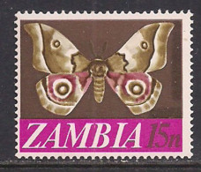 Zambia 1968 QE2 15n Butterfly MNH SG 135 ( M1405 ) - Zambie (1965-...)