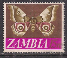 Zambia 1968 QE2 15n Butterfly Used SG 135 ( M1421 ) - Zambie (1965-...)