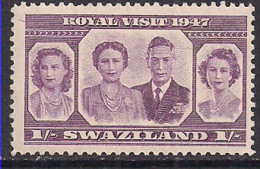 Swaziland 1947 KGV1 1/- Royal Visit MNH SG 45 ( L886 ) - Swaziland (...-1967)