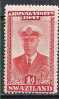 Swaziland 1947 KGV1 1d Royal Visit MNH SG 42 ( M543 ) - Swasiland (...-1967)