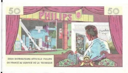 BILLET PUBLICITAIRE 50 Fr PHILIPS  VUE D UNE PARTIE DES USINES - Fiktive & Specimen