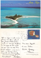 Polynésie Française Motu Tapu Bora Bora Iles Sous Le Vent CPM + Timbre - Polinesia Francesa