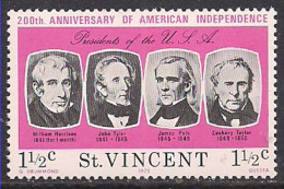St Vincent 1976 QE2 1 1/2c  Anniv. American Indep.MNH SG 458 ( D1266 ) - St.Vincent (...-1979)