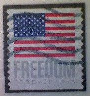 United States, Scott #5789a, Used(o), 2023 Coil, Freedom Flag, (63¢), Gray, Blue, And Red - Gebraucht