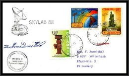 66007 Skylab 4 Launch 16/11/1973 Choconta Colombie Colombia Signé Signed Autograph Espace Space Lettre Cover - Sud America