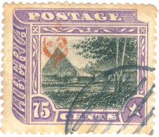 LIBERIA, PAESAGGI, LANDSCAPE, 1909, FRANCOBOLLI USATI Scott:LR O68, Yt:LR S68 - Liberia