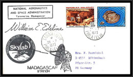 66540 Skylab 3 28/7/1973 Madagascar Malagasy USA Signé Signed Autograph Espace Space Lettre Cover - Afrique